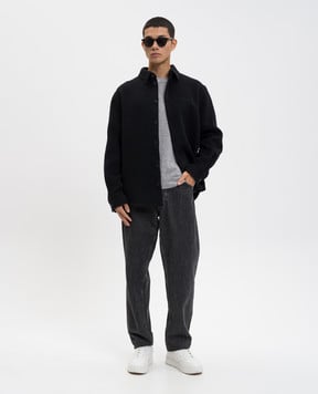 Off-White Grey melange cashmere jumper 44MHE20OF5K001