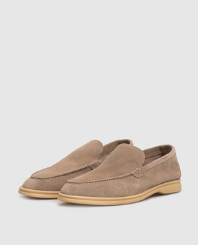 Lanciotti De Verzi FELIX beige suede loafers FELIXLIGHTCACHEMIRE