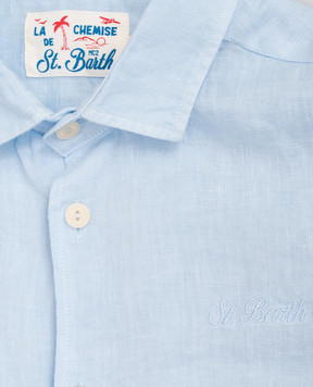 MC2 SAINT BARTH Children's blue Agnes linen shirt AGN000100555L