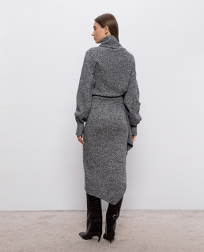 The Attico Gray wool and cashmere dress 261WCW00324KWS012AA