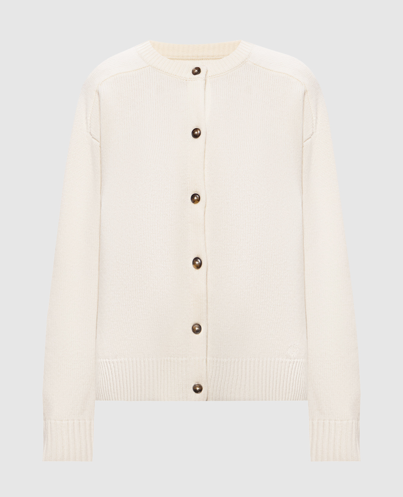AIDAR wool and cashmere cardigan in ivory Loulou de Saison