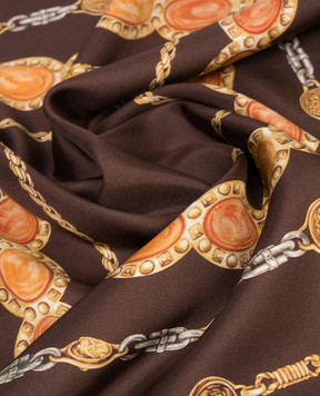 Versace The Lover brown silk scarf 10016001A18022