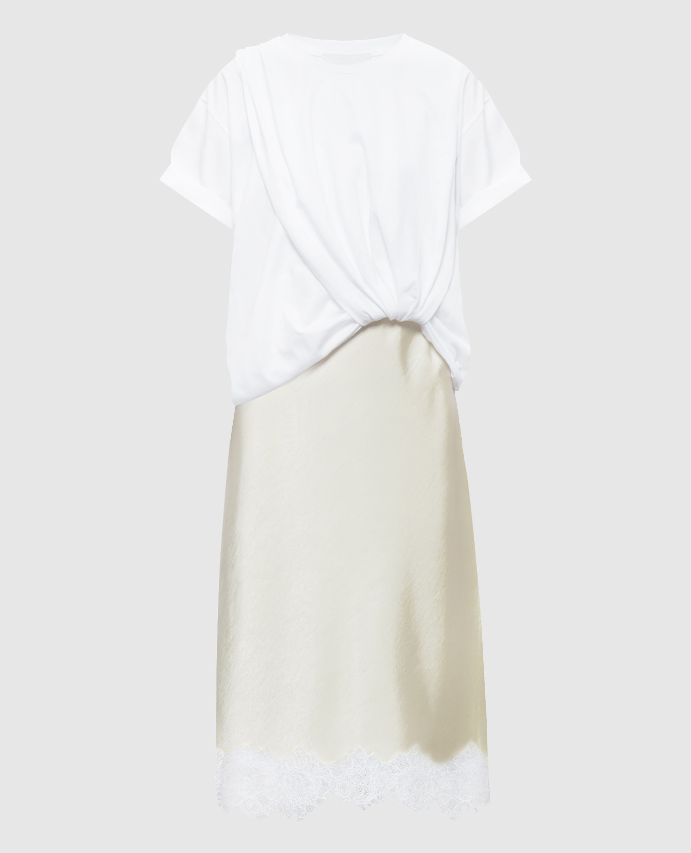 Double-layered midi dress