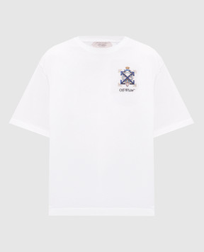 Off-White Jewel Arrow white T-shirt with crystals 44MAA120S26J003