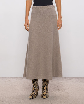Solotre Beige wool skirt M3AC0064