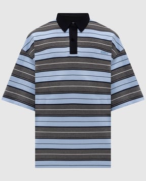 Juun.j Striped polo shirt with embroidered logo JC6442P01Q