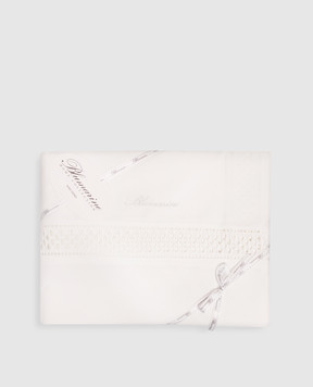 Blumarine Home White tablecloth Porcellana with embroidery W0000250027