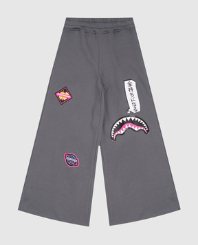 Sprayground Shark in Japan children's gray sweatpants SPY1552GGREY