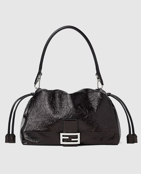 Fendi Black Baguette Soft Leather Bag 8BR857B14M