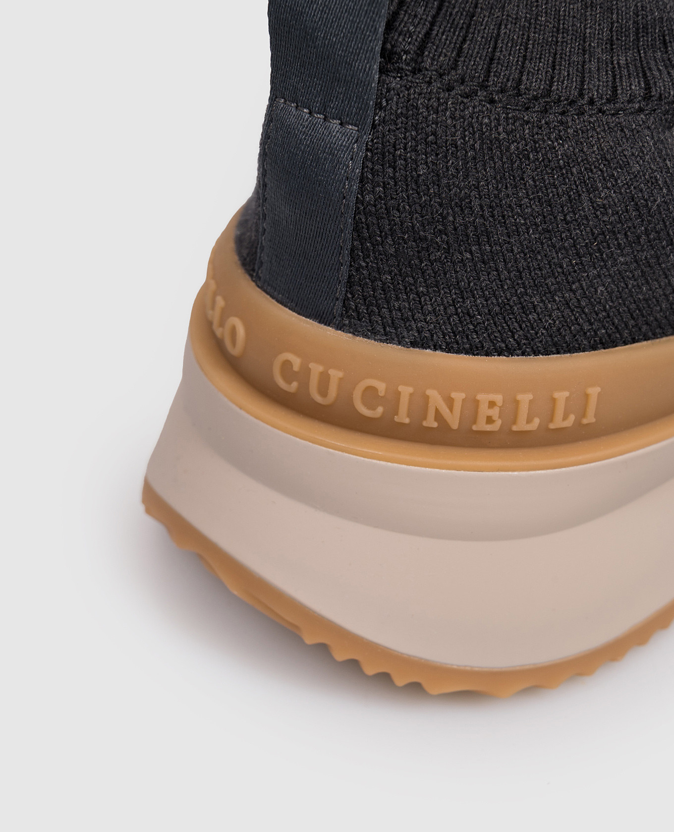 Grey sneakers with logo Brunello Cucinelli 5