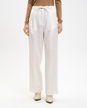 Moncler White wool pants K20932A00018598XP