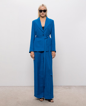 JOSEPH Jnane blue linen pants JF009863
