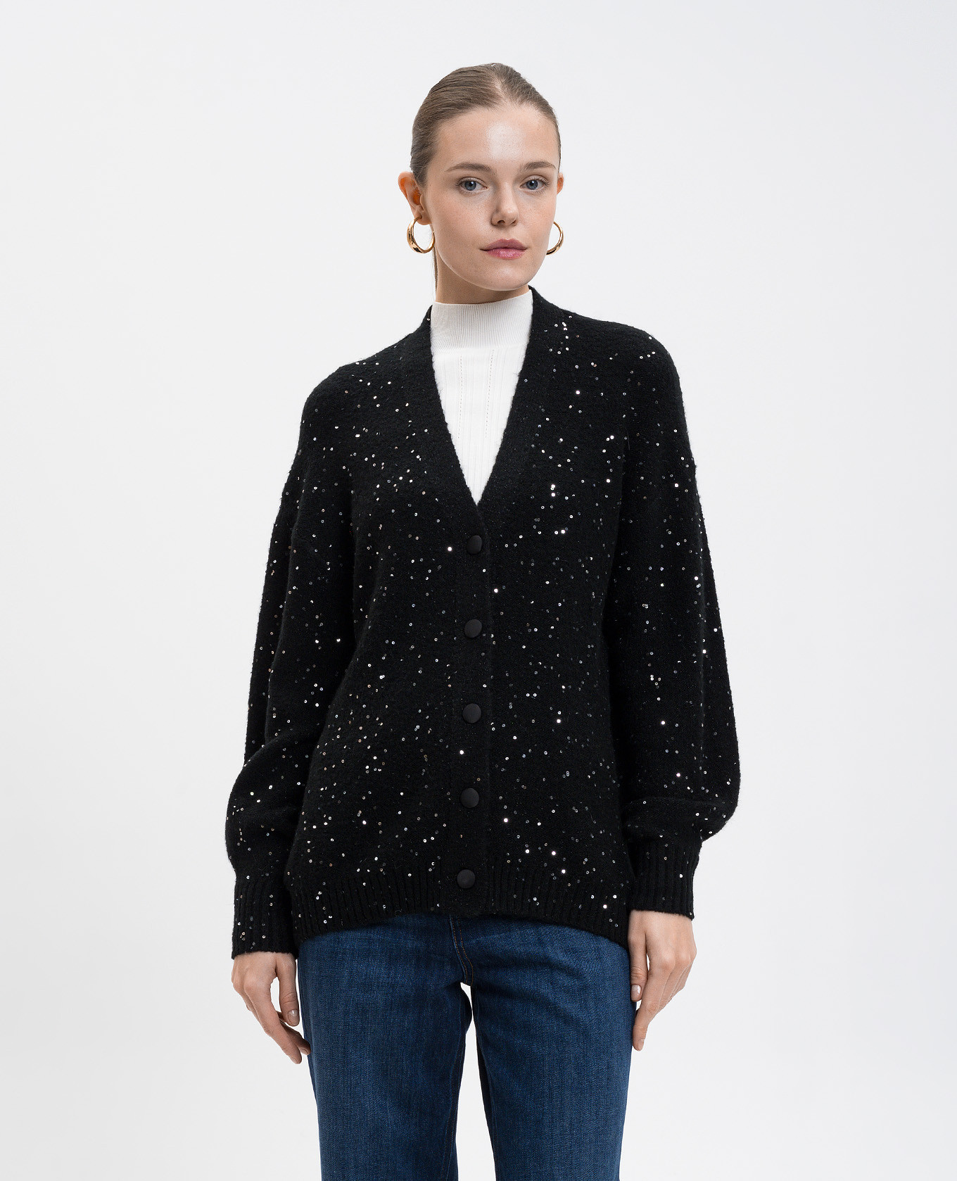 

Black cardigan with sequins Twinset
