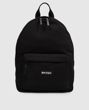 Palm Angels Black backpack with logo patch PMNB024S26FAB002