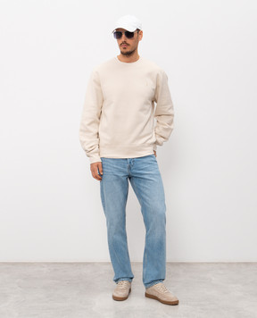 Saint Laurent Beige insulated sweatshirt with monogram embroidery 859817Y36SW