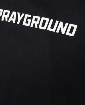 Sprayground Children's black T-shirt with logo print SPY1565BLK