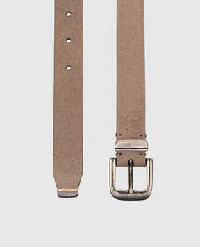 Brunello Cucinelli Beige suede belt MAUGP259