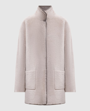 Simonetta Ravizza Beige reversible sheepskin coat Edo F06CO208H21