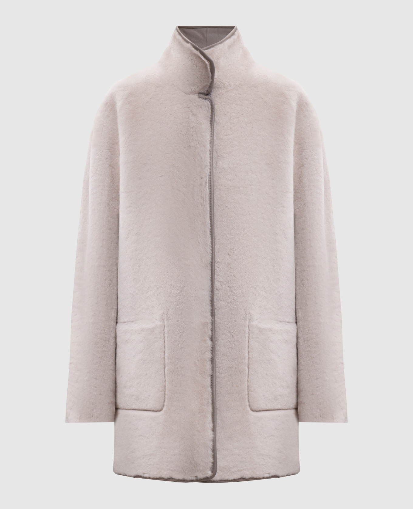 Beige reversible sheepskin coat Edo