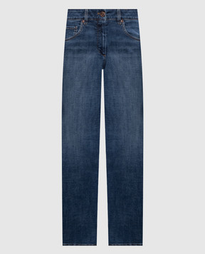Brunello Cucinelli Blue jeans with a patch MB065P5679