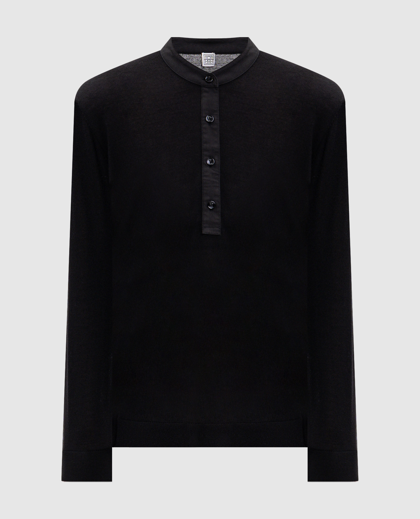 Black wool and silk jumper