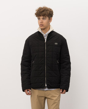 Ami Paris Black quilted jacket UJK938PL0117m