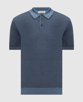 Cashmere&Whiskey Blue cotton polo shirt M54268052