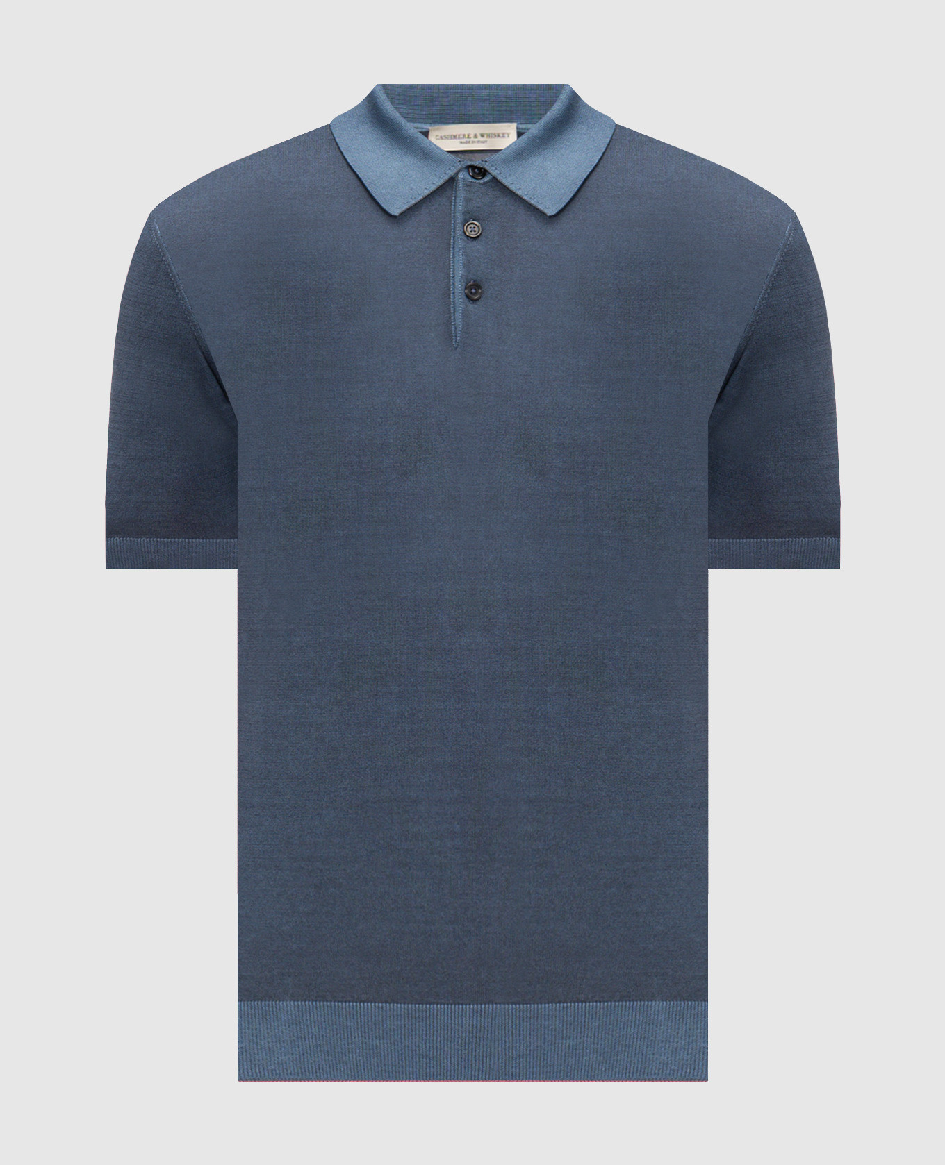 Blue cotton polo shirt