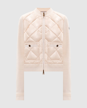 Moncler Ivory logo patch combination jacket L20939B00004M1113