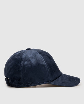 AUTRY Blue velour cap with monogram embroidery ACPU132B