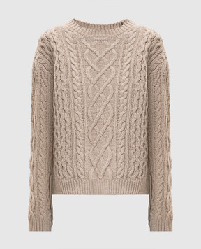 Juun.j Beige wool sweater with a pattern JW5Y51W040