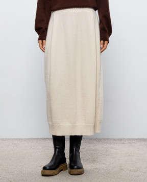 BOBOUTIC Ivory skirt with cashmere and silk 5173
