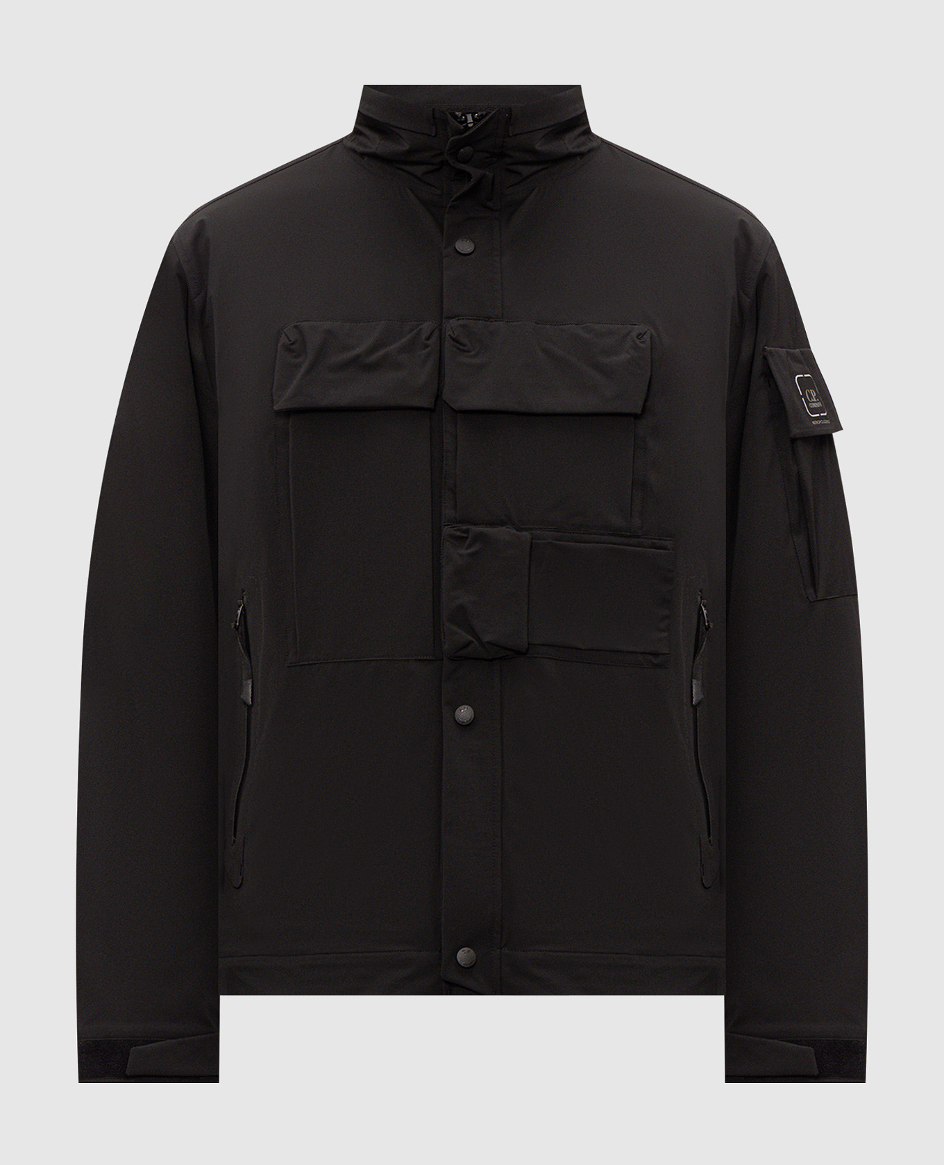 Black jacket with logo print C.P. Company Metropolis