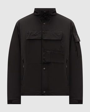C.P. Company Metropolis Black jacket with logo print LOW002A110739A