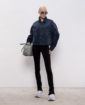 Balenciaga Blue denim jacket with a worn effect 856422TTW64