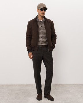 Stefano Ricci Brown wool pants M8T63B0010T6054