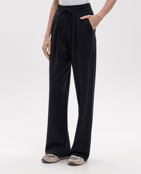 Max Mara DANCING blue sweatpants with silk MXMDANCING