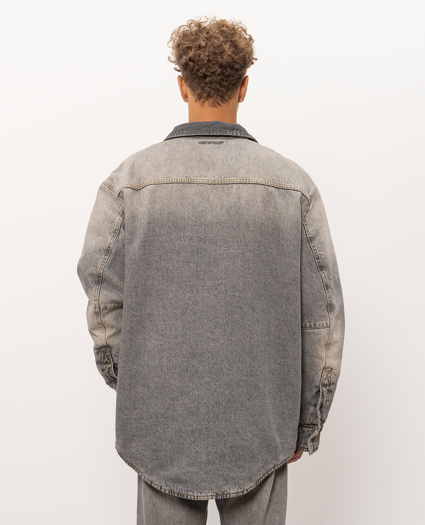 Gray denim shirt jacket Off-White 4