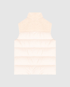 Moncler ENFANT Beige Merek Teddy down vest L29541A0004489BBG