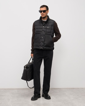 Dolce&Gabbana Brown wool and cashmere jumper with logo GXX01TJGMC4