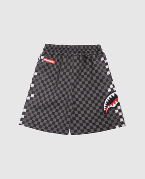 Sprayground Checkered Sketch Kids Shorts SPY1412E