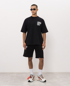 Off-White Black T-shirt with Arrow print 44MAA120F26J00Y