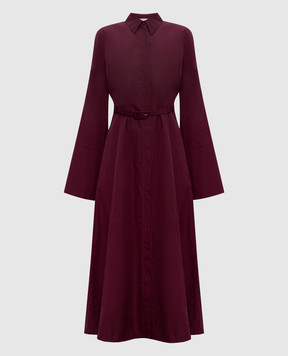 Gabriela Hearst Carmina burgundy shirt dress 2264138T119
