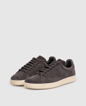 Tom Ford Warwick grey suede sneakers J1507LCL423N