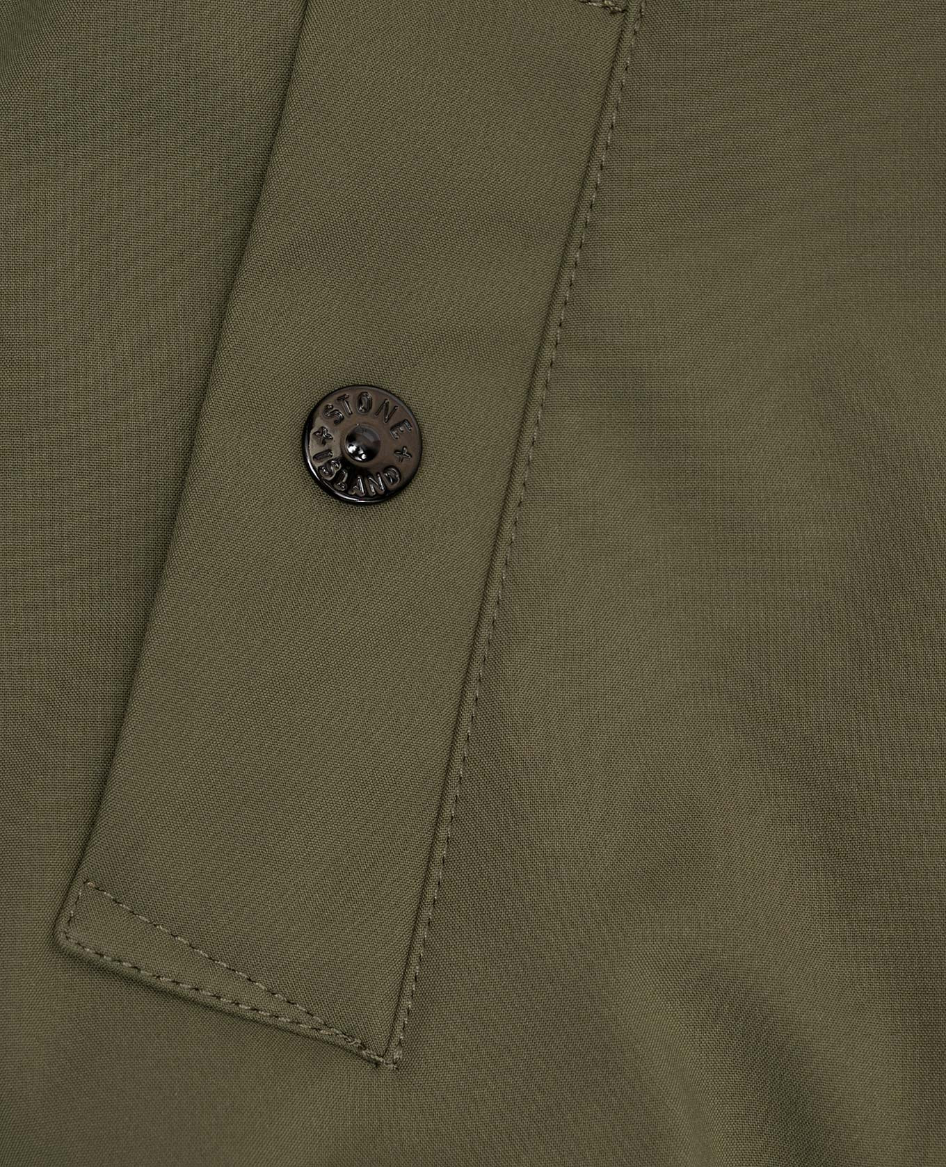 Children's green jacket with patch Stone Island 3
