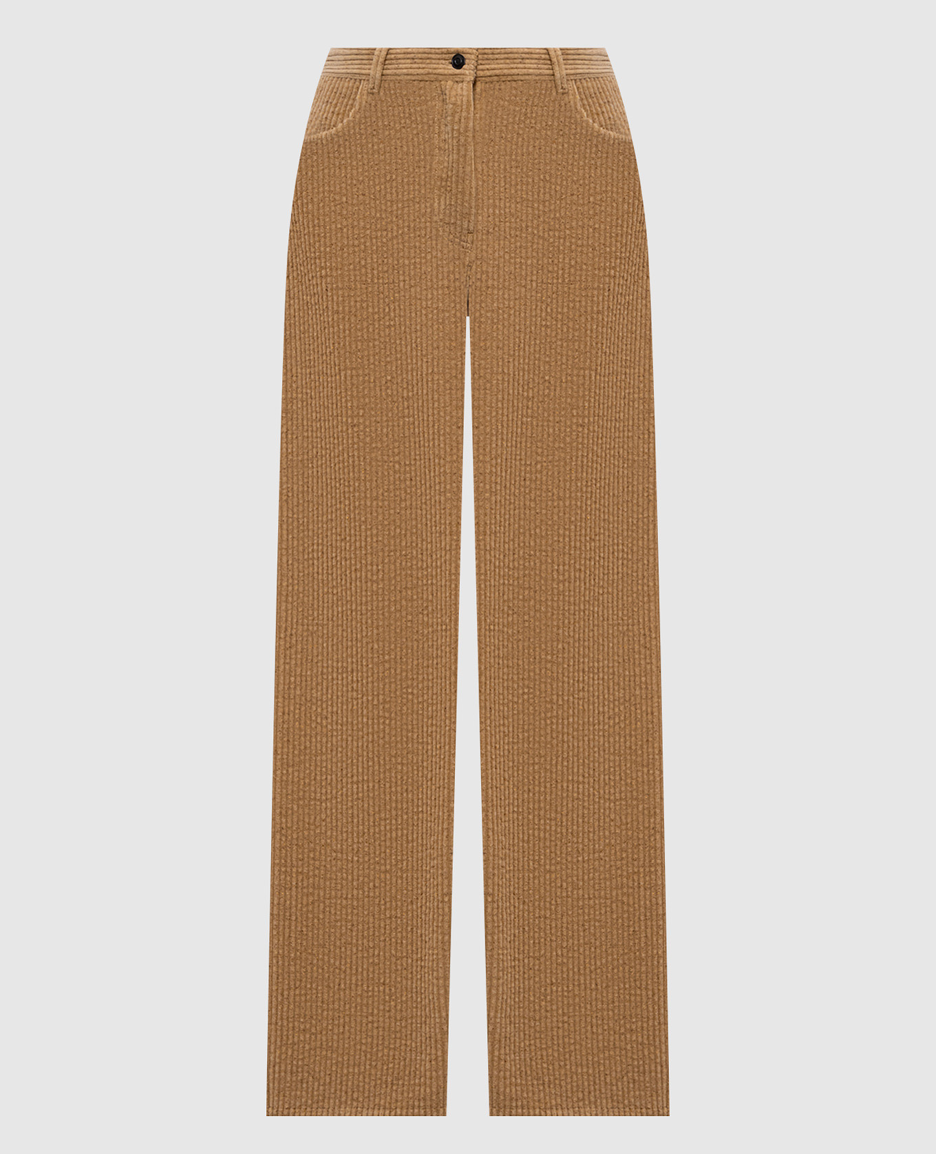 Clair brown corduroy trousers with wool and silk The Row