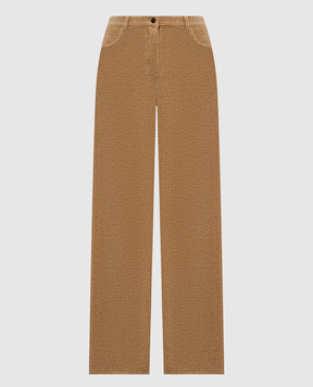 The Row Clair brown corduroy trousers with wool and silk 10367W4018