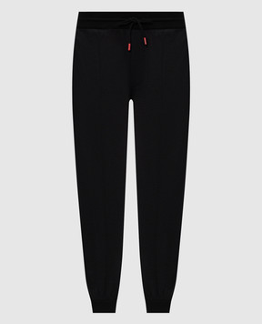 Kiton Black silk joggers UMK0869