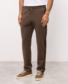 Stefano Ricci Brown wool and silk pants K606431T12F26318