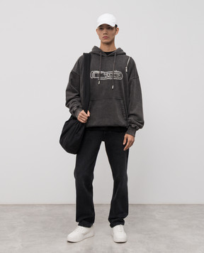 Off-White Gray Paperclip hoodie 44MBB12HF5F002